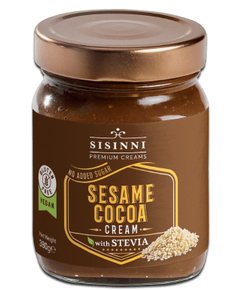 Creme Premium Sisinni - Tahini cu Cacao si Stevia - Vegan - RITOS FOOD - 380 gr, 