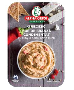 Sos Grecesc de Branza condimentat cu Feta si Ardei Kapia Copti - ALPHA GEFSI - 450 gr, 